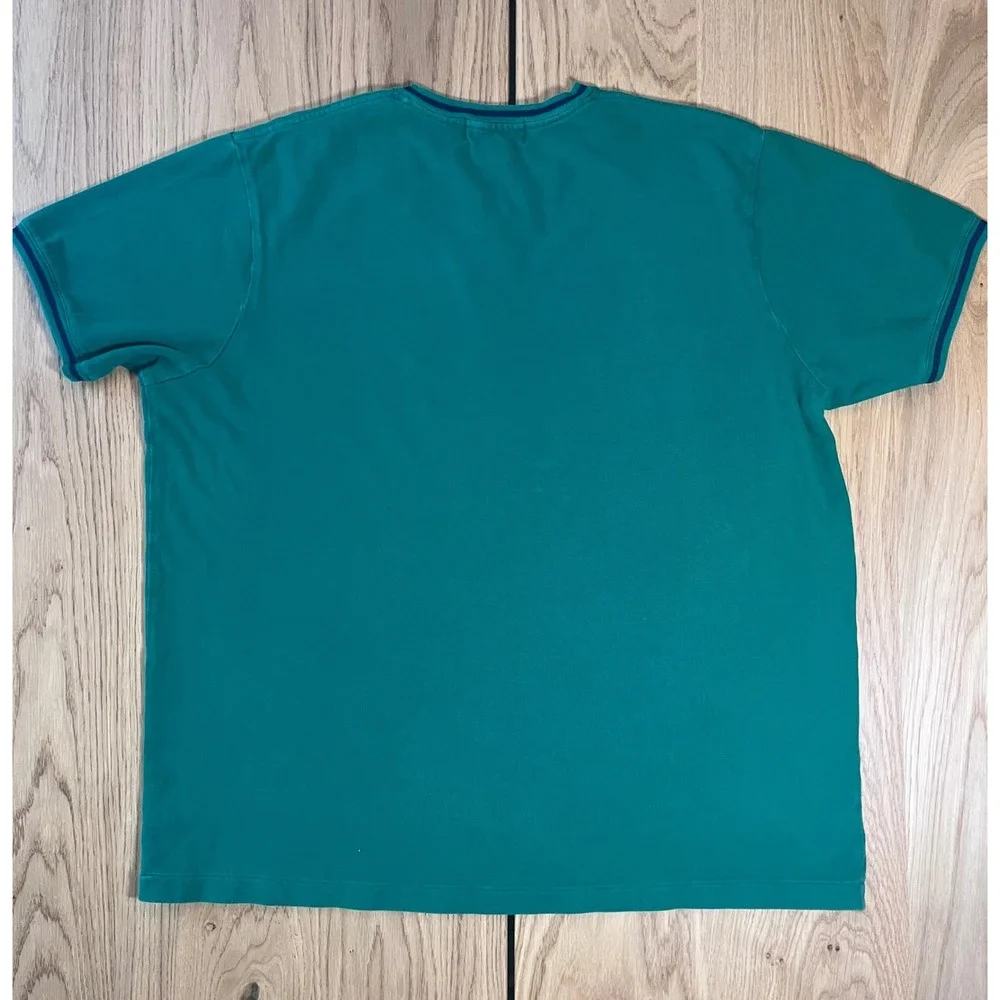 Polo Ralph Lauren Y2K 90s V-Neck T-Shirt XL Green Short Sleeve Preppy Classic